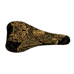 Golden Spiritual Owl Print Bicycle Seat Cover
