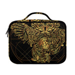 Golden Spiritual Owl Print Briefcase Bible Bag