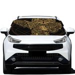 Golden Spiritual Owl Print Car Windshield Snow Cover