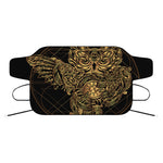 Golden Spiritual Owl Print Car Windshield Snow Cover