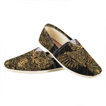 Golden Spiritual Owl Print Casual Shoes