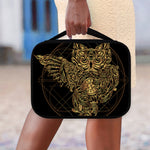 Golden Spiritual Owl Print Classic Bible Case