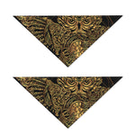 Golden Spiritual Owl Print Dog Bandana