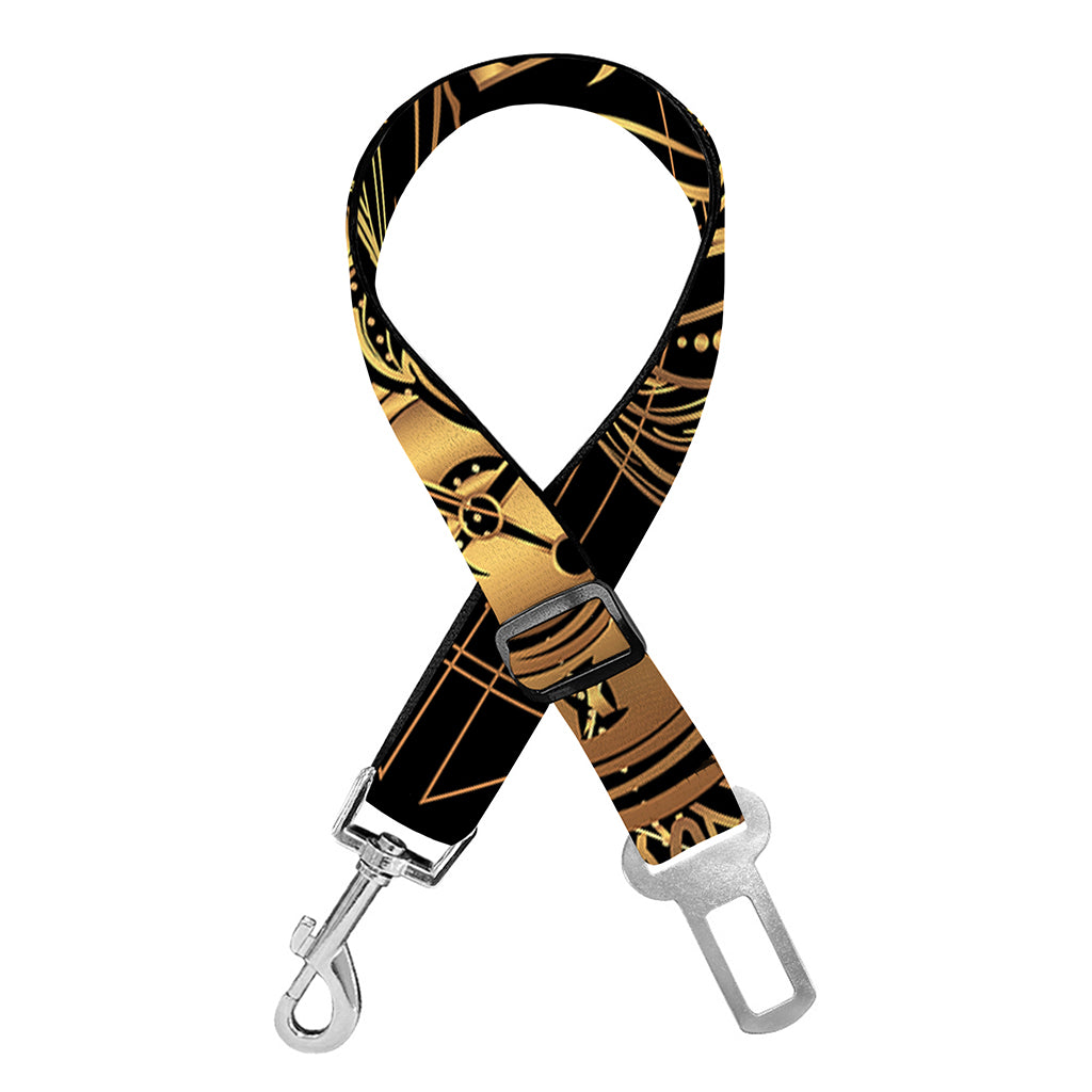 Golden Spiritual Owl Print Dog Seat Belt