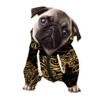 Golden Spiritual Owl Print Dog Zip Up Hoodie