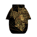 Golden Spiritual Owl Print Dog Zip Up Hoodie