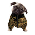 Golden Spiritual Owl Print Dog Zip Up Jacket