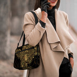 Golden Spiritual Owl Print Double Strap Bible Bag