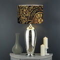 Golden Spiritual Owl Print Drum Lamp Shade