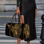 Golden Spiritual Owl Print Duffle Bag