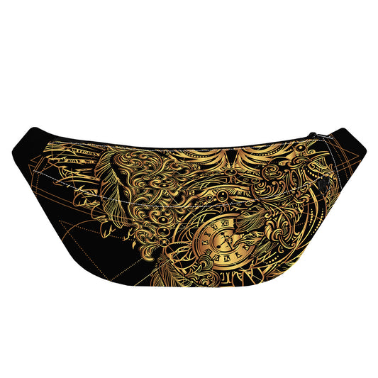 Golden Spiritual Owl Print Fanny Pack