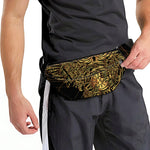 Golden Spiritual Owl Print Fanny Pack