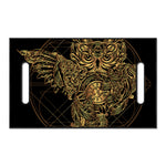 Golden Spiritual Owl Print Golf Cart Seat Cover