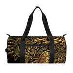 Golden Spiritual Owl Print Gym Bag