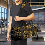 Golden Spiritual Owl Print Gym Bag