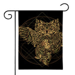Golden Spiritual Owl Print House Flag
