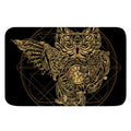 Golden Spiritual Owl Print Indoor Door Mat