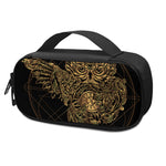 Golden Spiritual Owl Print Insulin Cooler Travel Case