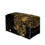 Golden Spiritual Owl Print Leather Tissue Box Cover