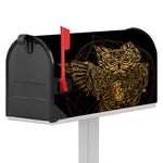 Golden Spiritual Owl Print Mailbox Cover