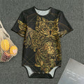 Golden Spiritual Owl Print Men's Bodysuit