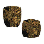 Golden Spiritual Owl Print Office Chair Cover