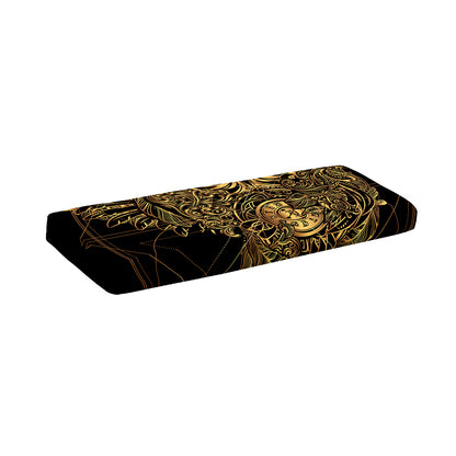 Golden Spiritual Owl Print Piano Keyboard Cover