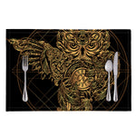 Golden Spiritual Owl Print Placemat