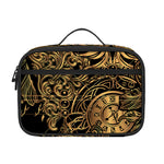 Golden Spiritual Owl Print Portable Lunch Bag
