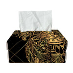 Golden Spiritual Owl Print Rectangle Tissue Box Cover