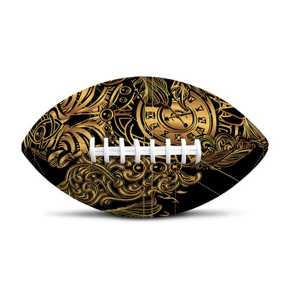 Golden Spiritual Owl Print Rugby Ball