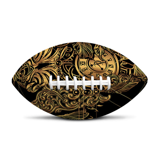 Golden Spiritual Owl Print Rugby Ball