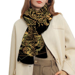 Golden Spiritual Owl Print Scarf