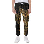 Golden Spiritual Owl Print Scuba Joggers