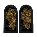 Golden Spiritual Owl Print Skillet Handle Cover