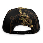 Golden Spiritual Owl Print Snapback Cap
