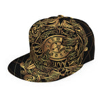 Golden Spiritual Owl Print Snapback Cap