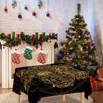 Golden Spiritual Owl Print Tablecloth