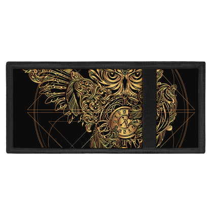 Golden Spiritual Owl Print Trifold Wallet