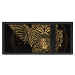 Golden Spiritual Owl Print Trifold Wallet