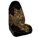 Golden Spiritual Owl Print Waterproof Car Seat Cover