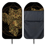 Golden Spiritual Owl Print Waterproof Car Seat Cover