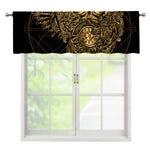 Golden Spiritual Owl Print Window Valance