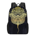 Golden Spiritual Stingray Print 17 Inch Backpack