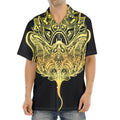 Golden Spiritual Stingray Print Aloha Shirt