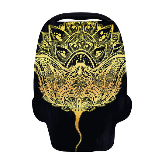 Golden Spiritual Stingray Print Baby Seat Cover