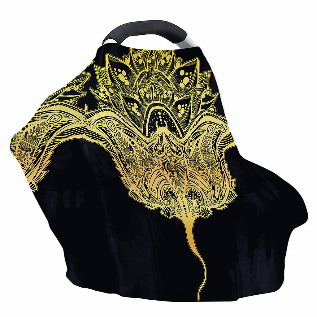 Golden Spiritual Stingray Print Baby Seat Cover