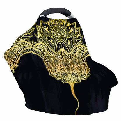 Golden Spiritual Stingray Print Baby Seat Cover