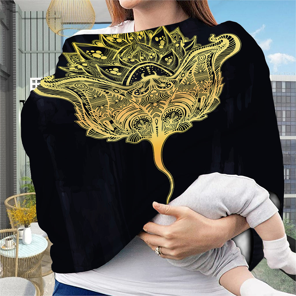 Golden Spiritual Stingray Print Baby Seat Cover