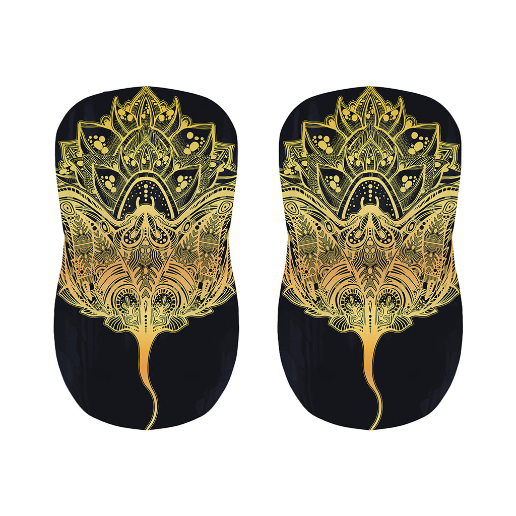 Golden Spiritual Stingray Print Bar Stool Covers